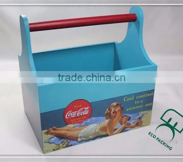 Natural Wholesale Finished Handcrafted Customized Wooden Beer Carrier photo-3