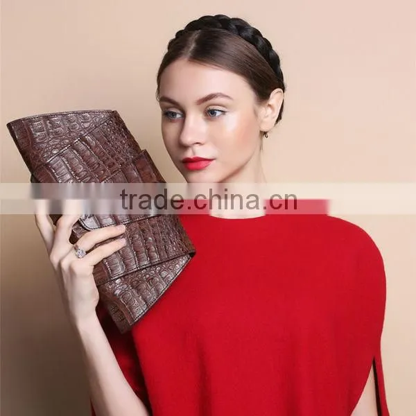 Genuine Crocodile Leather Handbag Handmade Women Purses Clutch Bag Wholesale photo-6