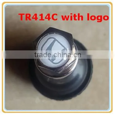 TR414C Zinc-alloy Tire Valves With Logo / Natural Rubber Tire Valves With Logo