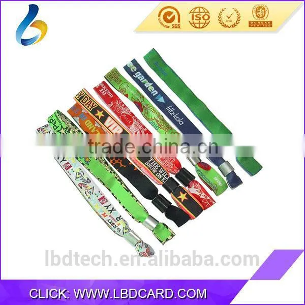 Cheap Price Printed Fudan F08 Woven Wristbands For Event RFID Fabric Wristband photo-3