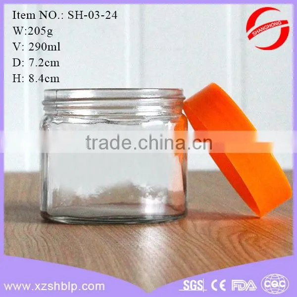 Round 290ml Honey Glass Bottle Glass Jars for Honey Wholesale photo-2