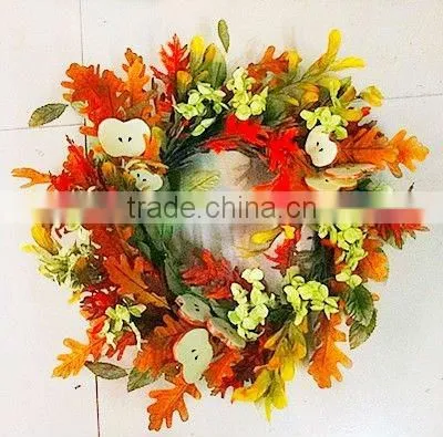 Colorful Artificial Flowers Wreaths for Halloween Decorations