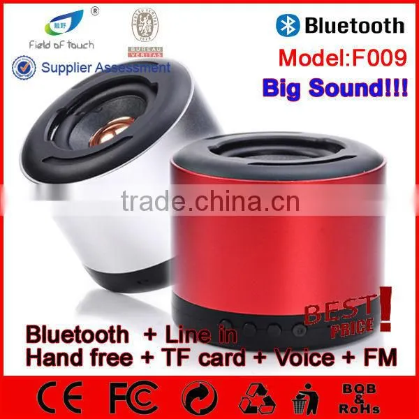 Model F009 Super Bass Metal Mini Speaker Bluetooth With Strong Vibration TF Card FM Radio photo-4