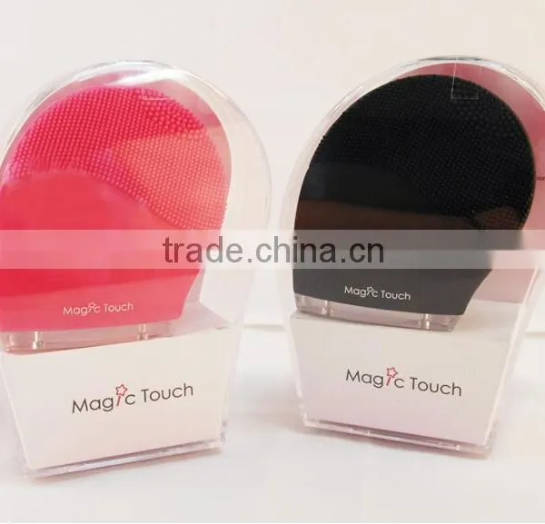 Silicone Deep Clean Facial Cleanser Vibration Cleaning Pulsating Brushes Electric Face Massager For Skin Care photo-4