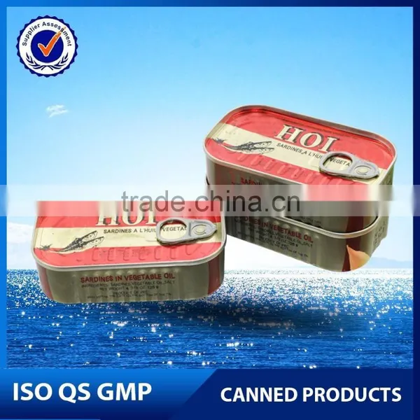 125g 155g 425g Canned Sardine in Oil, Tomato Sauce, Brine