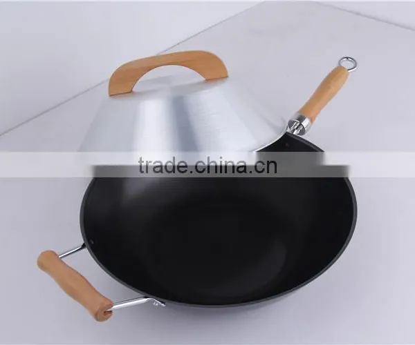 Kitchen Sanded Outside Frying Pan Cast Aluminum Cookware Set photo-2