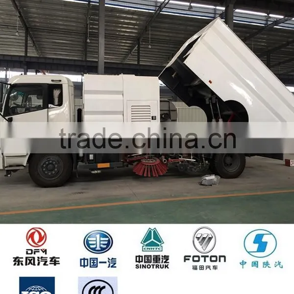 Dongfeng Road Cleaning Truck, 10 t Road Sweeper With Water Washing photo-2