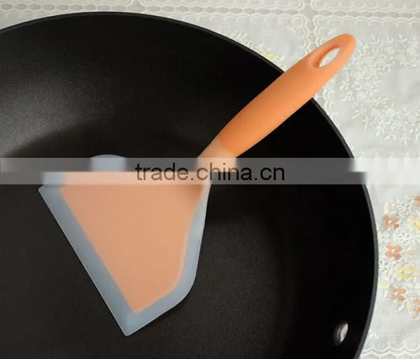 Silicone Nylon Pancake Pizza Egg Spatula Turner Wide no Hurt to Pan photo-3