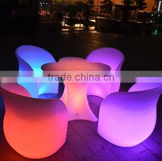 2017 Trade Assuranced Hot Sale Outdoor Color Changing RGB LED Plum Blossom Bar Table Set Designs photo-2