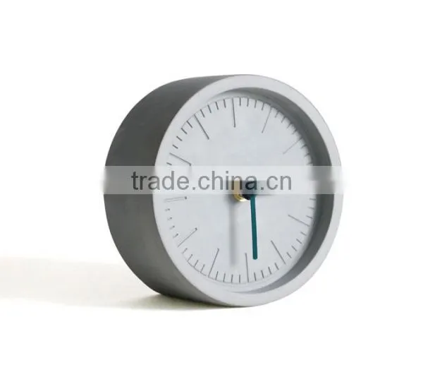 Mini Plain Concrete Table Decoration Bare Concrete Desktop Clock photo-2