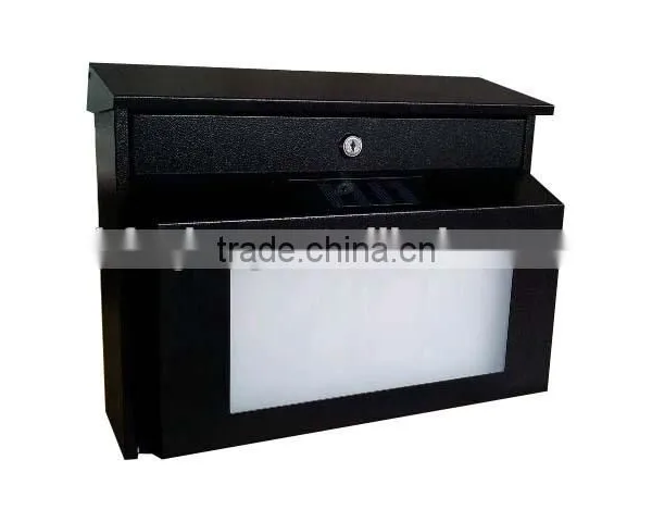 FQ-195 Metal Solar Power House Numbers Mailbox With Two Choice of LED Light Color Solar Power Address Number Light photo-3