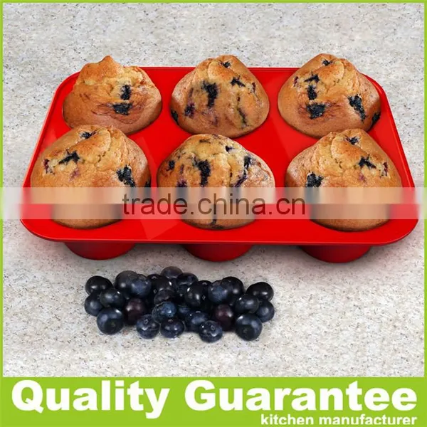 6 Holes Round Silicone Muffin Pan Easy Cake Mold Silicone Cookie Pan photo-6