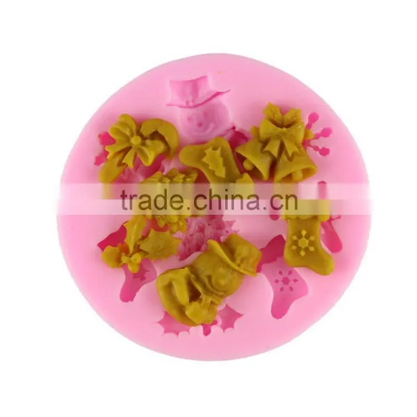 Snow Christmas Silicone Mould Handmade Soap Cake Decorating Die DIY Baking Tool 1688 Agent photo-2