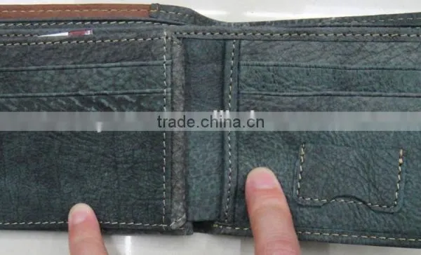 Fashion Golden Factory Men Genuine Leather Patches Work New Wallet photo-5