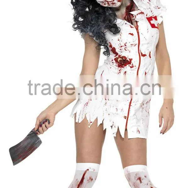 Sexy White Dress Ghost Nurse Cosplay Halloween Costumes China Wholesale photo-4