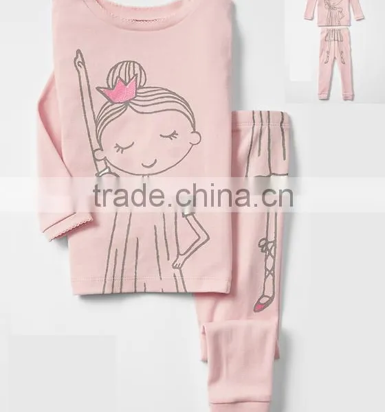 S32671W High Quality 100% Cotton Soft Wear Cartoon High Printed Kid's Pajamas Children Sleepwear photo-4