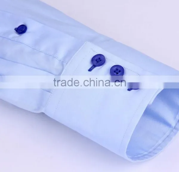 2017 New Men's Dress Shirt With High Double Button-down Collar photo-5