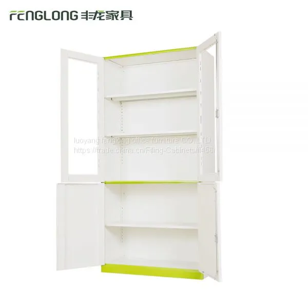 Laboratory and Library Used Stainless Steel Glass Door Display Cabinet photo-4