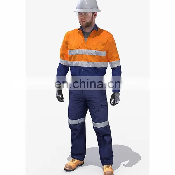 European Standard High Quality Blue Wear Rough Safety Workwear for Mining photo-5