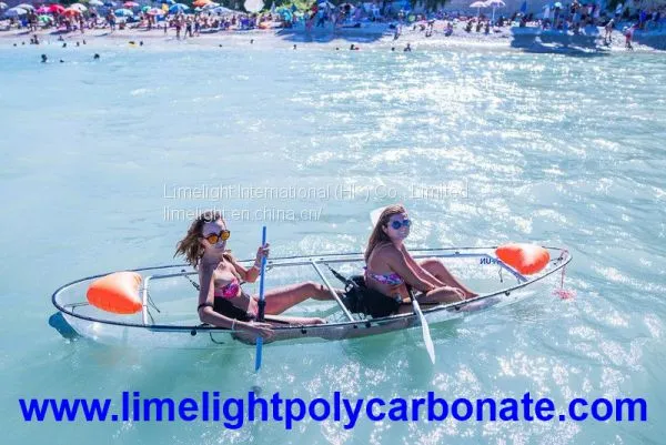 Clear Polycarbonate Kayak With Outrigger Balance System, Transparent Kayak, Clear Kayak, Transparent Canoe, Clear Canoe photo-5