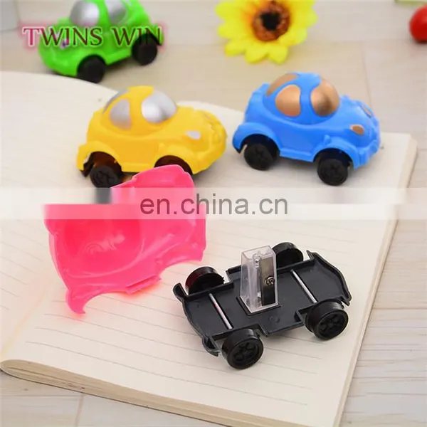 Logo Printed Custom Korean Stationery Wholesale Cute Fancy Car Shaped Plastic Mini Cosmetic Pencil Sharpener Mixed Colors photo-4