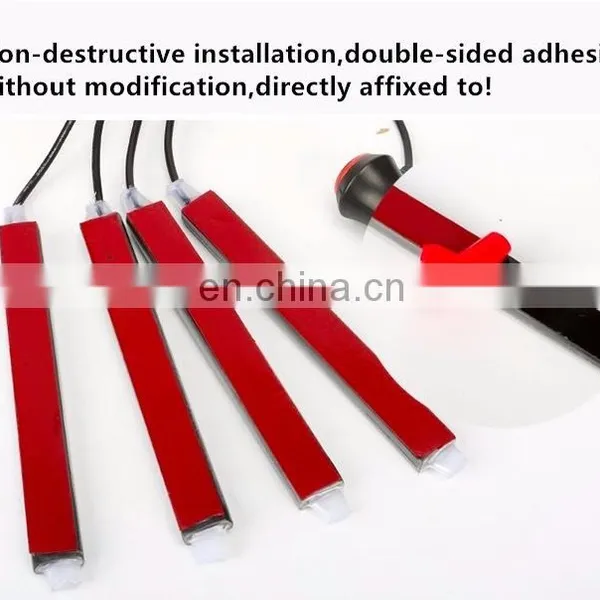 Car Styling Wireless Remote/Music/Voice Control Interior Floor Foot Decoration Light Cigarette LED Atmosphere RGB photo-5