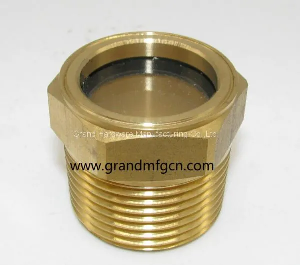 Brass Oil Level Glass Sights for Pumps NPT Pipe Thread 1 Inch photo-3