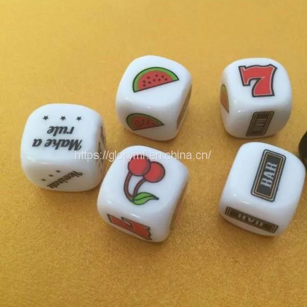 Wholease Heat Printing 16mm Plastic Acrylic Dice/board Game Dice photo-5