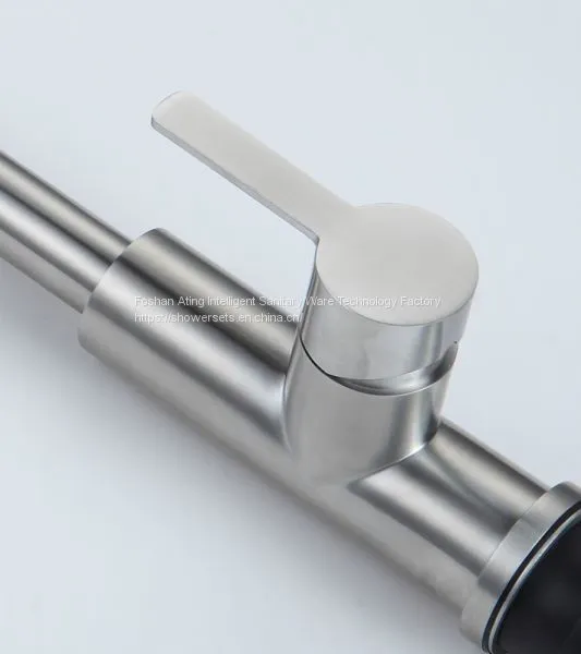 SUS304 Europen Design Cold Hot Brushed Kitchen Faucet Sink Mixer photo-4