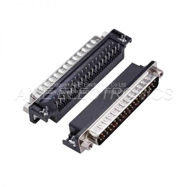 DR 37PIN, Мужская часть, 90 градусов, Контакт с штампом, 2 ряда, с заклепками и винтами