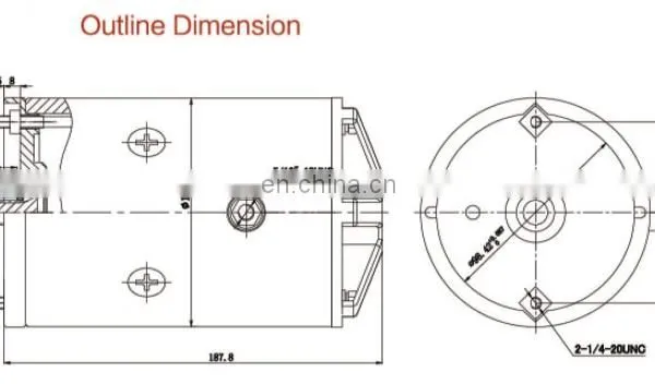 12V 1.6KW 2350RPM Electric DC Motor For Pump photo-4