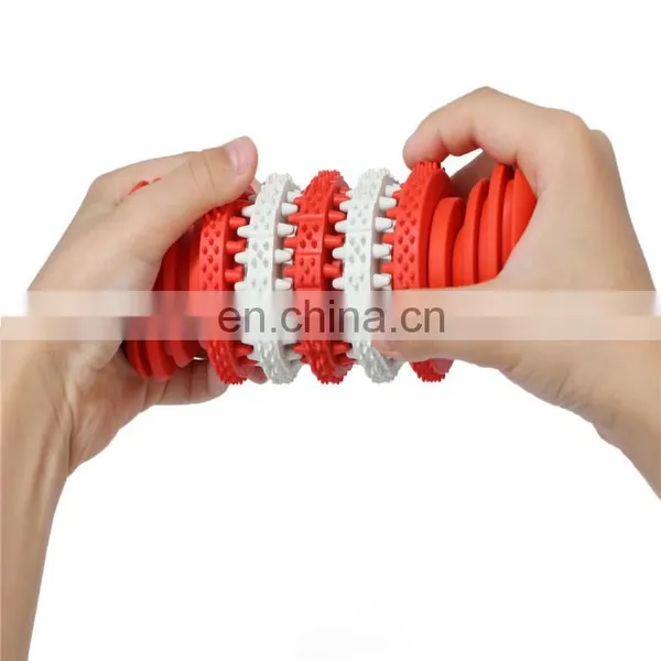 100% Natural Soft Rubber Food Treat Feeder Bones Dog Chew Toys for Pets Interactive Playing photo-6