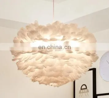 Пendant Light Феатер Шейд, белый потолочный висячий люстра для внутреннего освещения photo-2