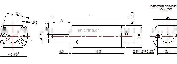 FF-K20VA-06205 5800rpm 3V DC Brush Micro Motor for Personal Care Products and Beauty Products photo-2