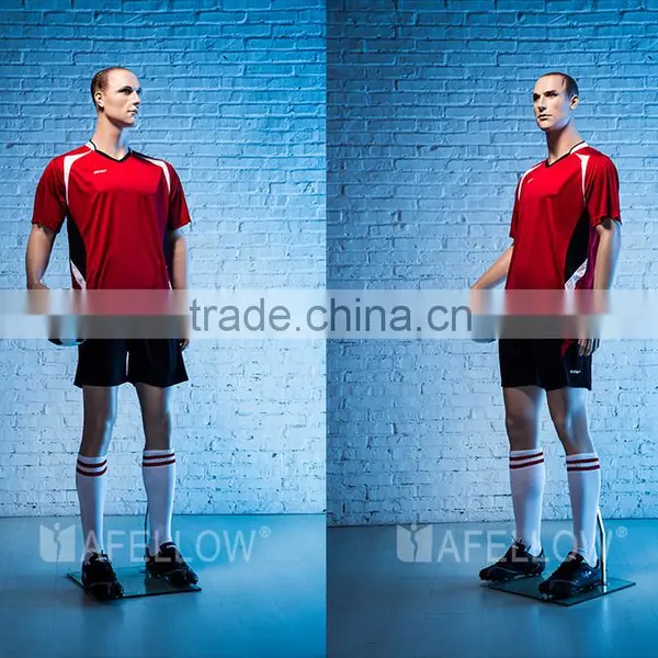 Playing Football Mannequin Fiberglass Male Realistic Engraving Head Sports Men Display Manikin FTM2 photo-4