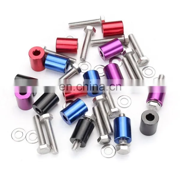 Universal Aluminum 6mm for Billet Hood Riser Kits Turbo Engine Motor Swap Spacer Riser photo-2