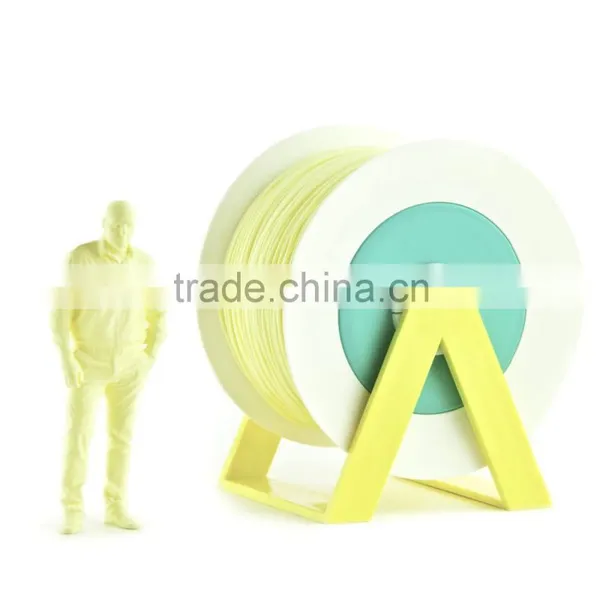 Pla 3d Printer Material Straw Yellow Filament With the New Spool Convertible Into a Coat Hanger. Spool Holder Included.