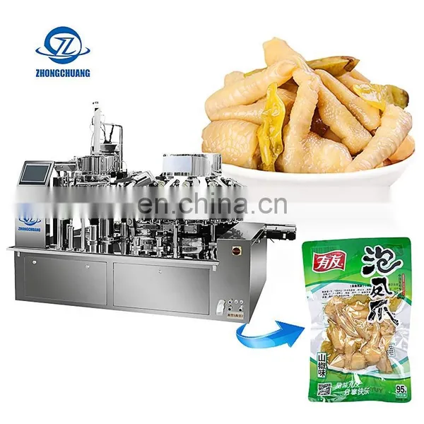 Custom Vegetable Cubed Foodstuff Fresh Maintaining High Speed Premade Bag Sealer Packing Automatic Vacuum Pack Machine for Food photo-5