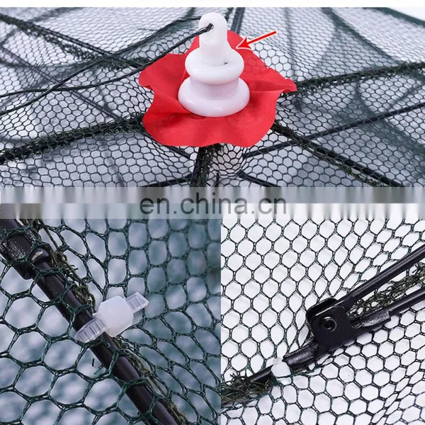 JOHNCOO Portable Foldable Shrimp Crab Baits Cast Mesh Multi-holes Fishing Net Set photo-5