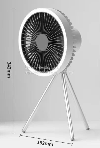 Cross Border Tripod Outdoor Fan Portable Camping Tent Small Ceiling Fan Lamp Wireless USB Charging Camping Fan（Wechat:13510231336）