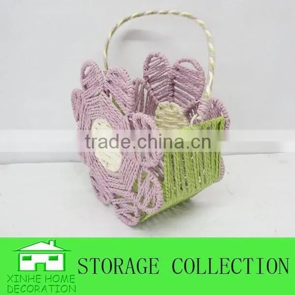Flower-shape Handmade Paper Decoration Colorful Baskets photo-2