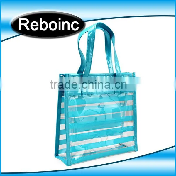 Waterproof Pvc Beach Bag Pvc Tote Bag Handle Shoulder Strap Sand Beach Bag Vinyl Pvc