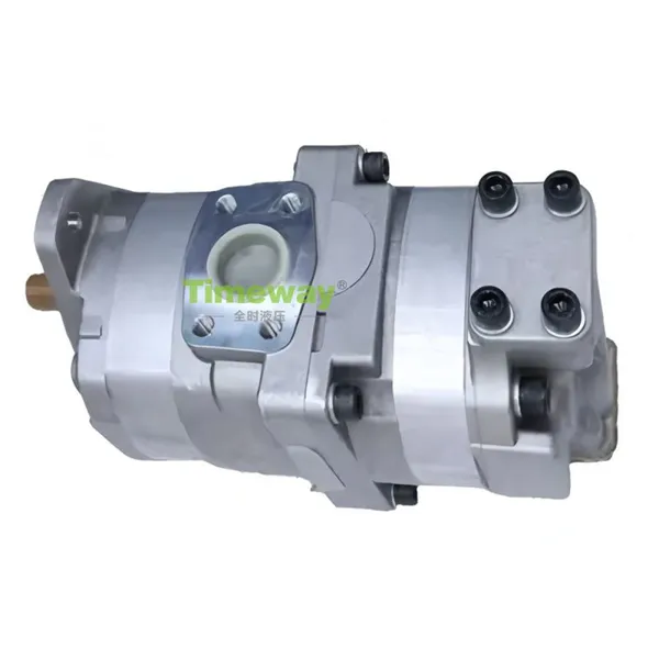 Hydraulic Gear Pump 705-51-10010 Double Pump for Komatsu Grader GD500R-2A Gear Pump 7055110010 photo-2