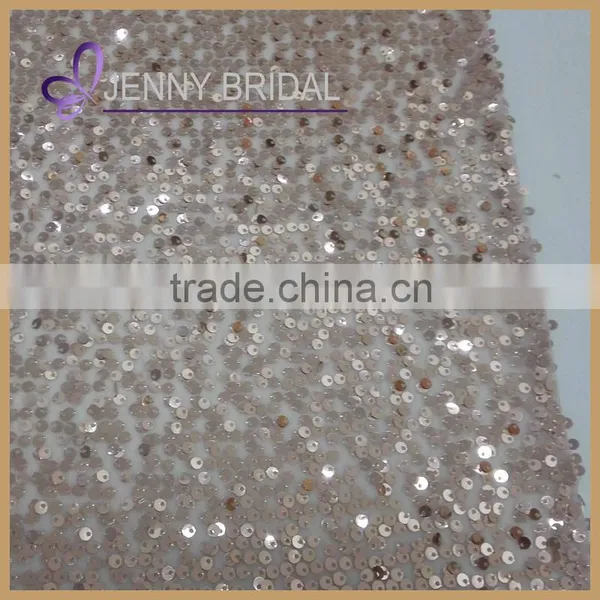 SQN#18 Wholesale Rose Gold Beaded Sequin Table Runner photo-3