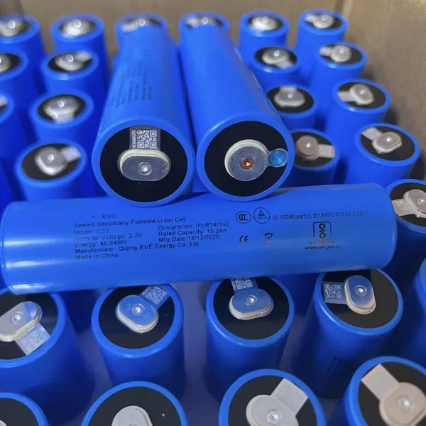 EVE C33 33140 LiFePO4 Cell 3.2V 15Ah Grade A Cylindrical Lithium Iron Phosphate Battery for Energy Storage E-bike photo-2