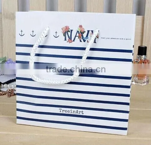 Navy Blue Gift Paper Bag/fancy Shopping Bag photo-3
