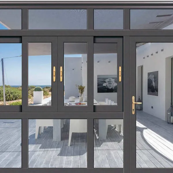 SUNFREE 65 Series Thermal Break Aluminum Casement Swing Door, Custom Balcony Glass Door