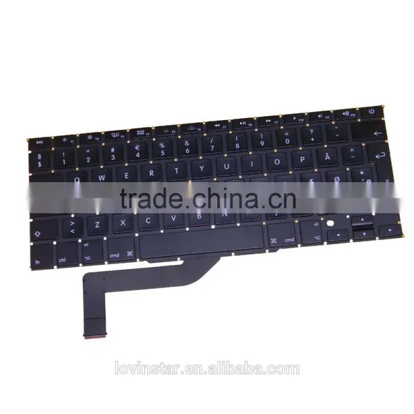 Brand New Danish Design Laptop Replacement Keyboard For Apple Macbook Pro 15" A1398 2012 photo-4