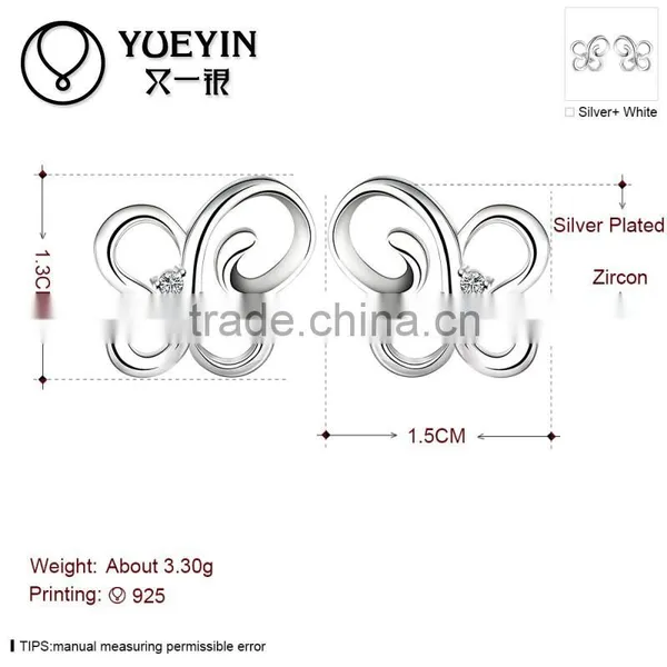 2015 New Wholesale Brass Silver Plated Earring Jewelry photo-3