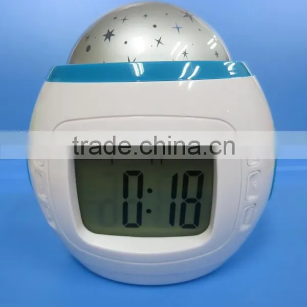 Children Sleeping Sky Star Night Light Projector Lamp Bedroom Alarm Clock Music photo-3